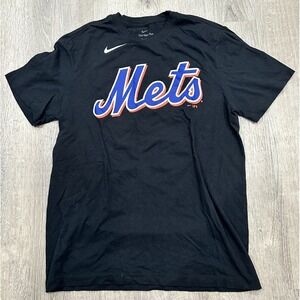 Nike Tee Men's Medium Black New York Mets MLB #21 Max Scherzer Nike Tee‎ T Shirt